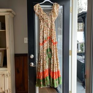 Multi color long dress never worn